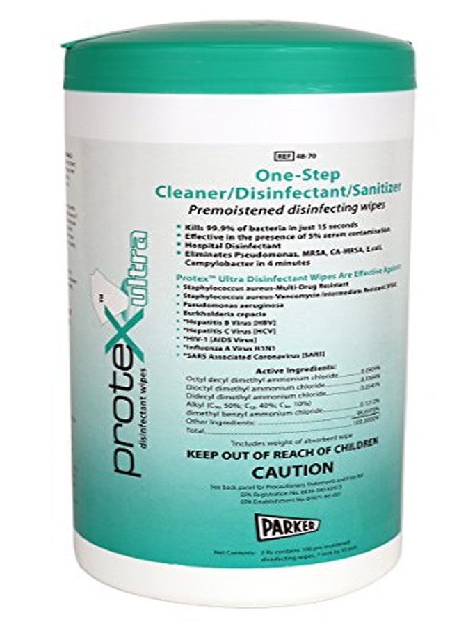 Parker Labs Parkerlabs Protex Disinfectant Textured Wipes Laboratories- Kills 99.9% of Bacteria in 15 Seconds - 7" X 10" (Canister of 75 Wipes) - Image 2